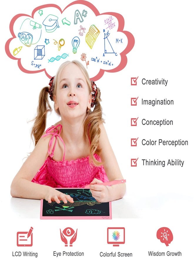 proffisy Plastic Colourful Screen LCD Writing Tablet 16 Inch USB Rechargeable Electronic E-Note Scribble Board for Kids and Adults at Home (Pink) - Image 5